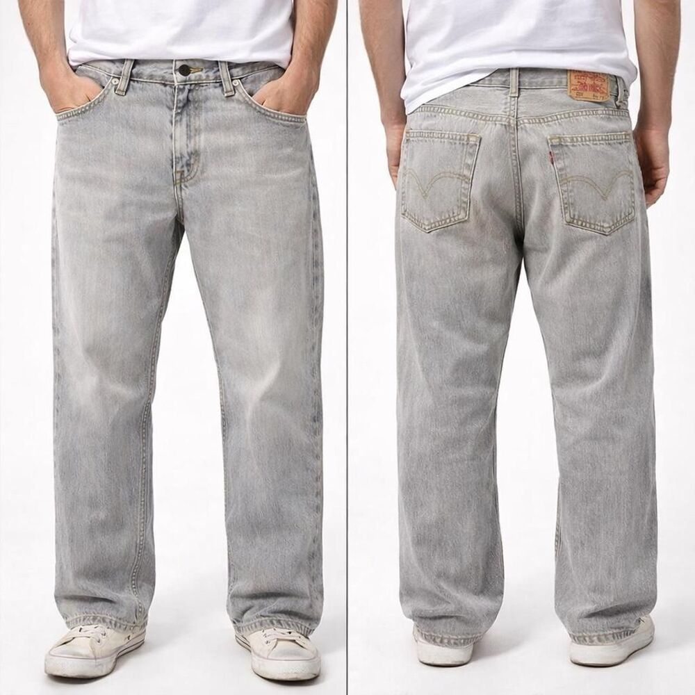 Levi’s 505 Regular Fit Jeans W30 L32 Gray Straight Leg Cotton Denim